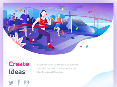 Create Ideas Page design graphic design illustration typography ux vector