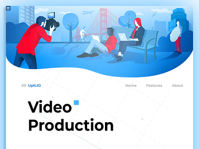 Video Production Page branding design graphic design illustration typography ui ux vector