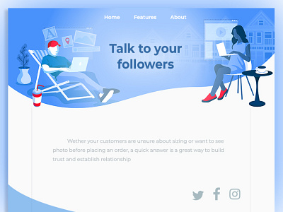 Followers Page design graphic design illustration typography ux vector