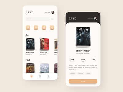 Reading app app book reed ui