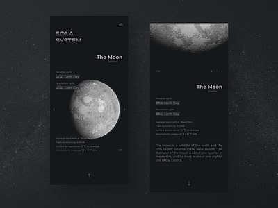 Solar System app c4d galaxy ui