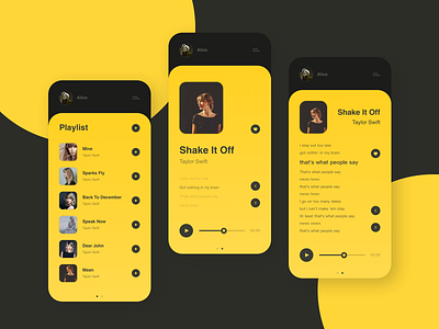 Music Player Yellow Mode