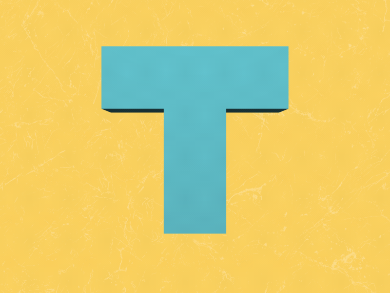T 36daysoftype 3d after effects animation design gif letter motion motiondesign