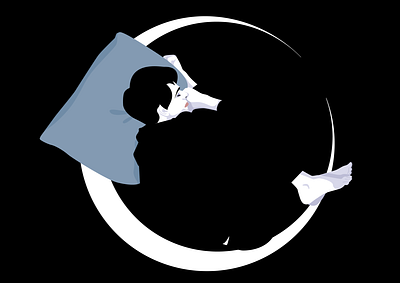 Moon Light Illustration bed design dream flat illustration illustrator moon night sleep vector