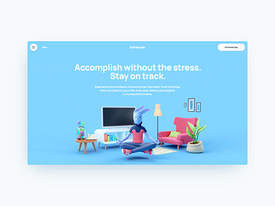 Scheduler — Home Page app branding clean creative design logo minimal ui ux website