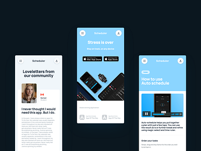 Scheduler — Mobile Pages