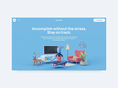 Scheduler — Home Page app colors design illustration minimal page ui ux web website