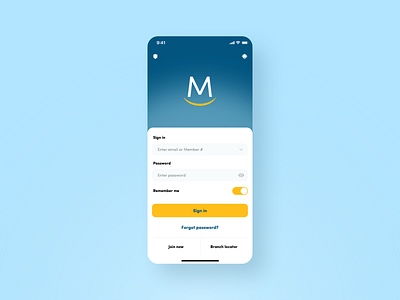 UI Design for Meridian's Mobile Banking App