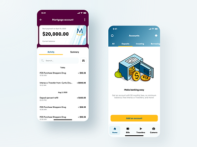 UI Design for Meridian's Mobile Banking App app banking credit card debit card design finance finance app fintech mobile banking money app online bank ui ux
