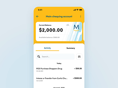 UI Design for Meridian's Mobile Banking App balance banking banking app behance case study design finance finance app fintech mobile mobile app online payment transaction transfer money ux design video