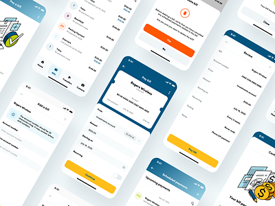 UI Design for Meridian's Mobile Banking App app app design bank banking app finance finance app financial fintech mobile app mobile app design mobile design mobile ui