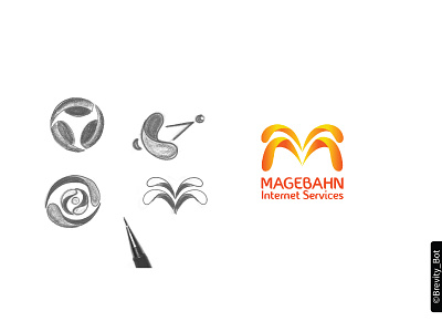 Magebahn Internet Services - Technology Logo Design branding design gradient logo logodesign minimal technology ui ux vector