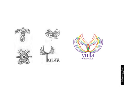 Yulia Aerobics - Sports & Fitness Logo Design branding design fitness center fitness logo logo logodesign minimal sports branding ui ux vector wings