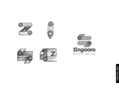 Zingaaro Shuttle Service - Transportation Logo Design branding design illustration logo logodesign minimal shuttle service transportation ui ux vector