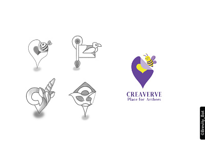 Creaverve, Place for Artbees- Art & Crafts Logo Design