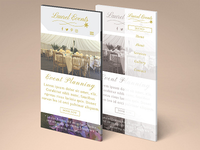 Laurel Events Mobile Site brand branding creative creativity gradient graphicdesign illustrator mobile web website