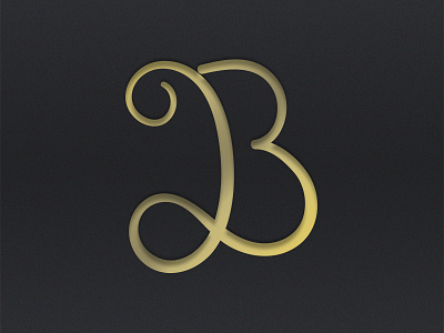 B Logo b brand branding creative creativity gold gradient illustrator logo photoshop