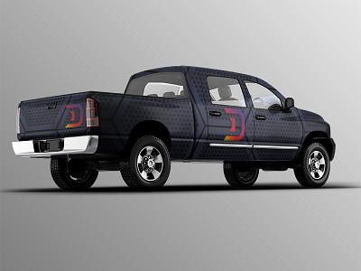 D Logo - Truck Mock-up brand branding creative creativity d gradient illustrator mock up mockup truck vehicle