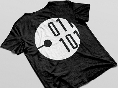 T-shirt featuring Binary Logo binary code black black and white branding coder coding design developer illustrator logo mock up mockup photoshop t shirt t shirt design t shirt mockup white