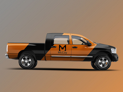 McCoy - Work Truck Mock-up brand branding construction contractor creative illustrator mock up mockup truck vehicle work truck