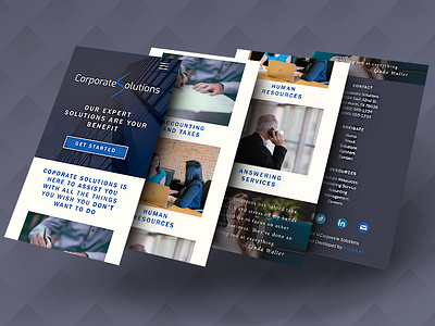 Corporate Solutions Mobile Website