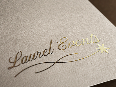 Laurel Events Logo brand branding creative creativity design gradient illustrator logo mock up mockup photoshop texture