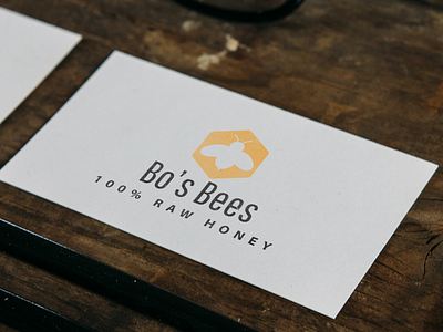 Bo's Bees Logo Mock-up bee bees brand branding creative honey honey bees illustrator logo mock up mockup photoshop