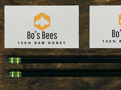 Bo's Bees Logo Mockup 02 bee bees brand branding creative honey honey bees illustrator logo mock up mockup photoshop