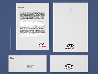 Vision Plus Stationary brand brand desing branding creative illustrator letter head logo mock up mockup photoshop stationary