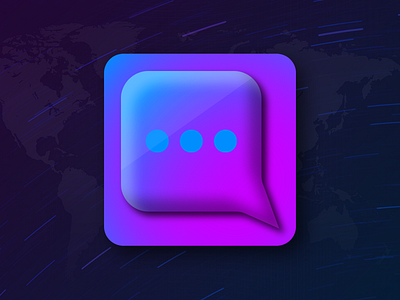 Chat App Icon app app icon creative creativity design gradient icon illustrator mobile mobile icon photoshop