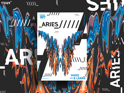 ARIES | MAKE & LEARN | Poster 007 | 2018 2018 abstract adobe art color design everyday graphic photoshop poster typography