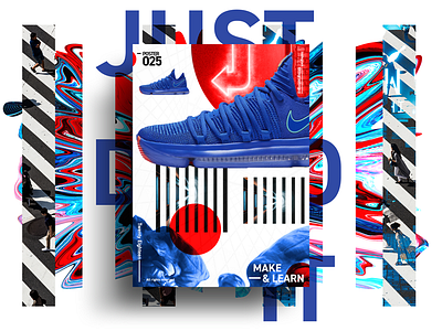 JUST DO IT | MAKE & LEARN | Poster 0025 | 2018 2018 abstract adobe art color design graphic just do it nike photoshop poster typography