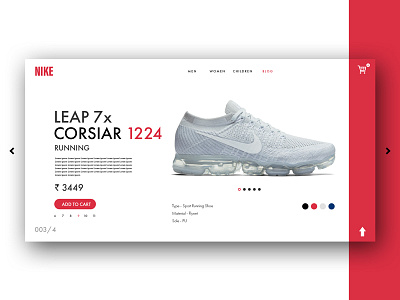 Nike | Product Page Redesign | Personal Project color design footwear graphic nike product page shoe sport uiux uiux design web layout