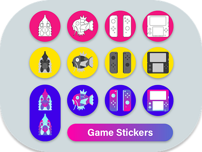 Game Stickers adobe illustrator illustration stickers