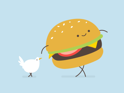 Meat. Delicious Meat. animation burger chicken delicious feathers meat