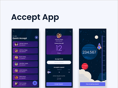 Accept App Design app appdesign application design design app ux uxdesign uxui vector