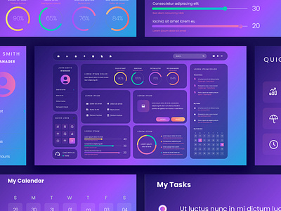 Dashboard on a gradient background app appdesign application dashboard design design app gradient dashboard illustration purple background ui ux uxdesign