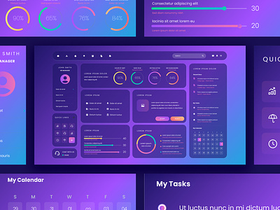 Dashboard on a gradient background
