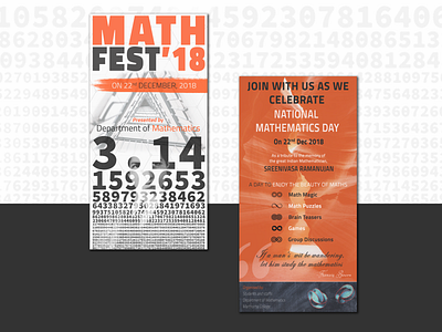 Math Fest 2019 2019 trend brochure design flyer photoshop typography