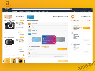 Dailly UI Challenge 002 2019 amazon amazon 2019 checkout creditcard creditcardcheckout dailyui 002 dailyuichallenge photoshop shopping shopping web ui web checkout page