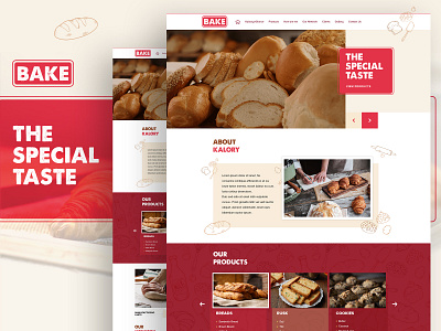 Bakery homepage UI banner design homepage interaction landing page product ui ux website