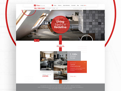 Tiles website Design banner design ecommerce homepage landing page product typography ui website