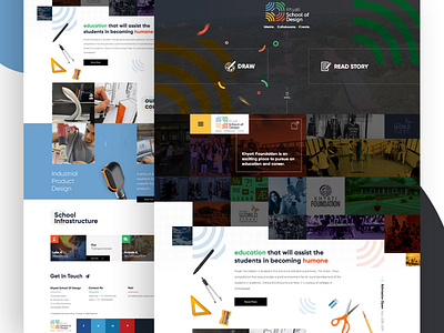 Khyati School Of Design Homepage banner design homepage icon interaction landing page ui web website