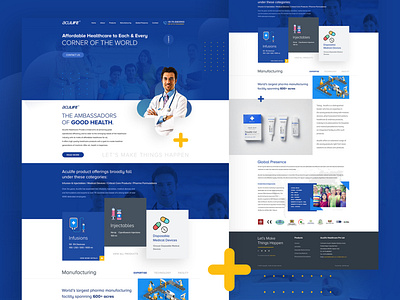 Healthcare Website Design banner design homepage interaction landing logo page product ui website