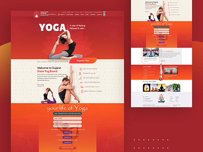 Yoga Website Design banner design homepage illustration landing page typography ui website website design