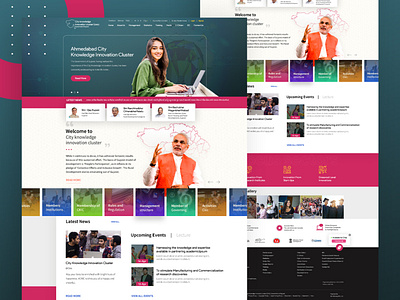 City Knowledge Innovation Cluster banner design homepage interaction landing logo page typography ui website