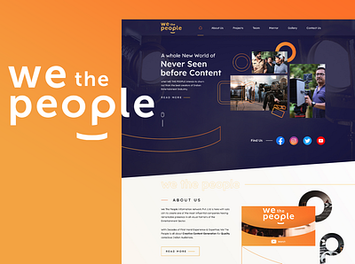 We the people branding design homepage interaction landing logo page ui website