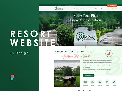 WordPress Theme Design For Resort branding design homepage interaction landing page ui website