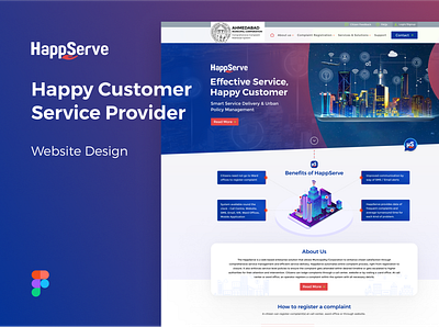 Website Design Project For AMC Citizen Service branding design homepage illustration interaction landing logo page ui website