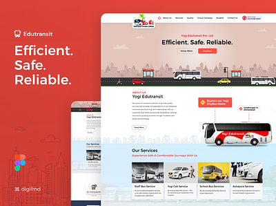 City Bus Transit Website Design branding design homepage illustration interaction landing logo page ui website